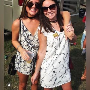 Lucy Paris White Marble Dress